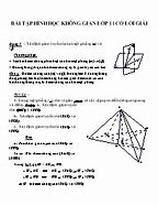 Bài Tập Hình Học Không Gian Nâng Cao Lớp 11