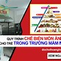 Quy Trình Chung Trong Chế Biến Thực Phẩm Không Sử Dụng Nhiệt